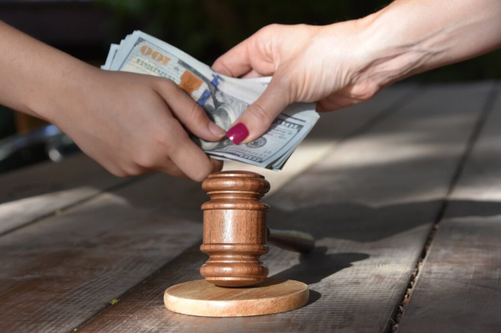 An exchange of child support payment from one party to another
