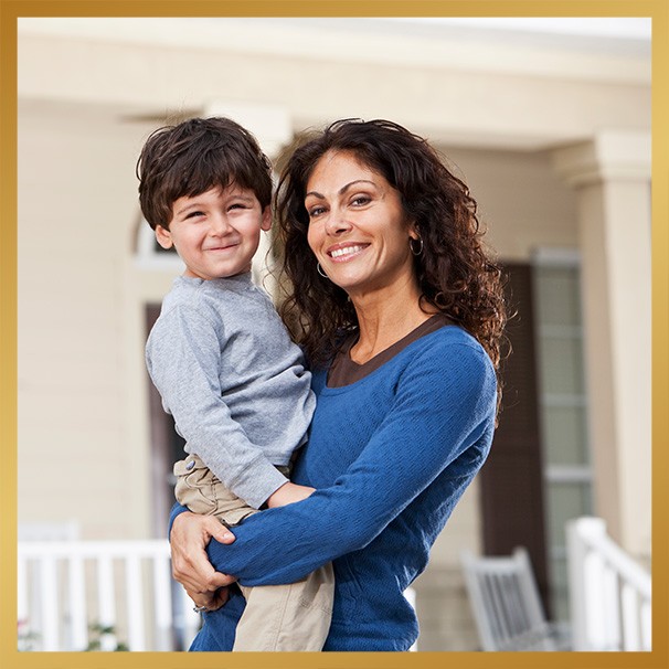 Happy Mother and Son After Complex Property Division in Tucson, AZ & Pima County