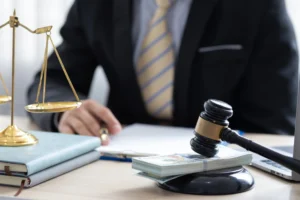 Business valuation division case in Tucson AZ with attorney reviewing financial and legal documents